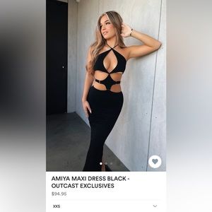 AMIYA MAXI DRESS BLACK - OUTCAST EXCLUSIVES - XS